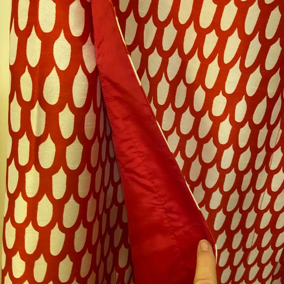 Frances Valentine Carlyle Panel Dress Loop Print Oyster Red… WORN ONCE! - Picture 11 of 15